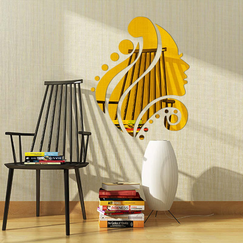 Cross-border product beauty mirrors with 3d sticker and 3d bedroom wall