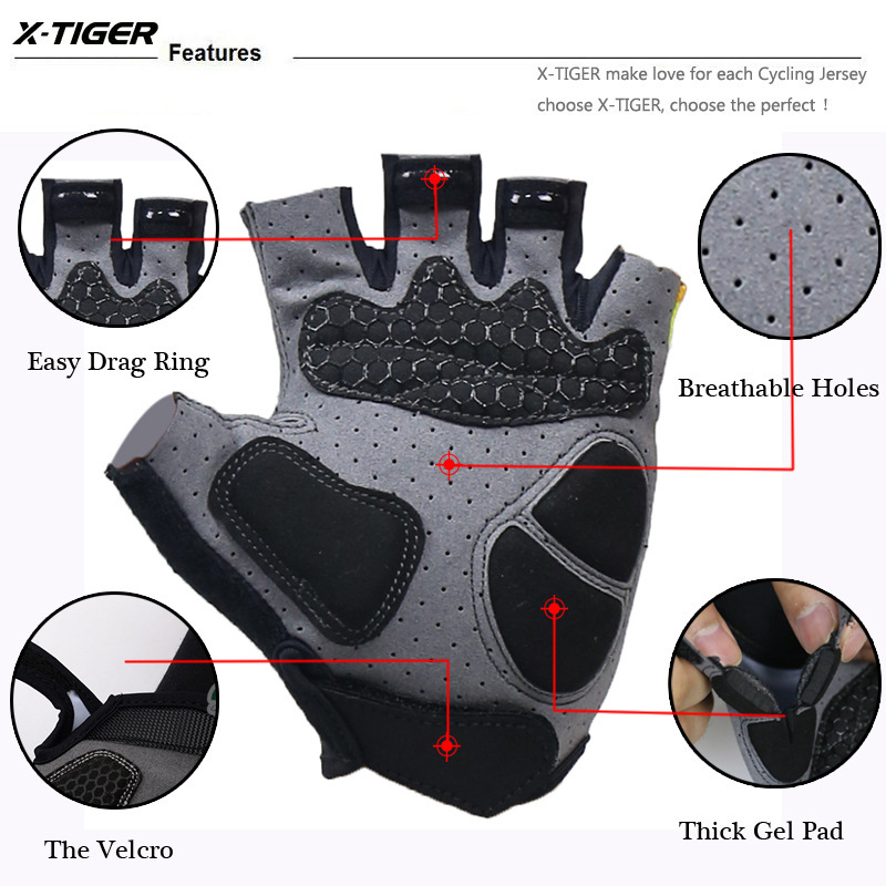 X-TIGER's new cross-border cycling gloves, which means summer women's short-finger bike-mitigation equipment.