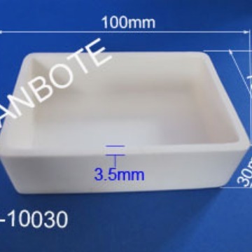 超高温1700度/99瓷高纯氧化铝矩形/方形坩埚/瓷舟