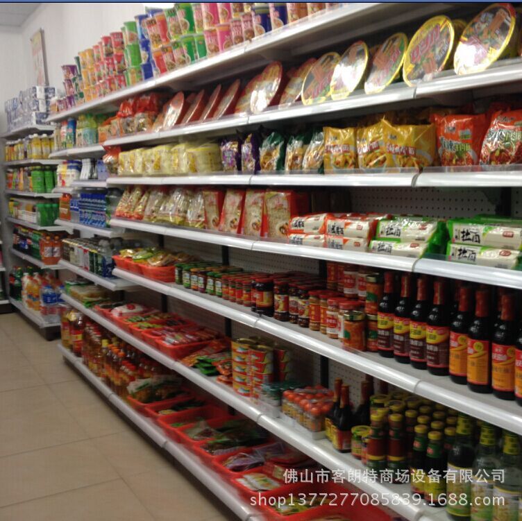 工厂直销 批发 小超市 便利店 港澳店 进口食品店 等靠背单面货架