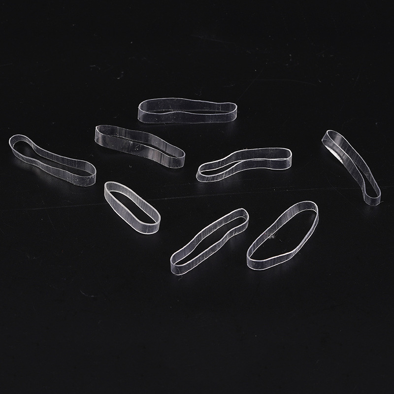 Wholesale electronics plant uses transparent rubber band rubber bands that fit all kinds of products.