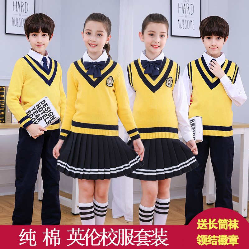 Kindergarten uniform for children ' s college, English-style school uniform for pupils and students