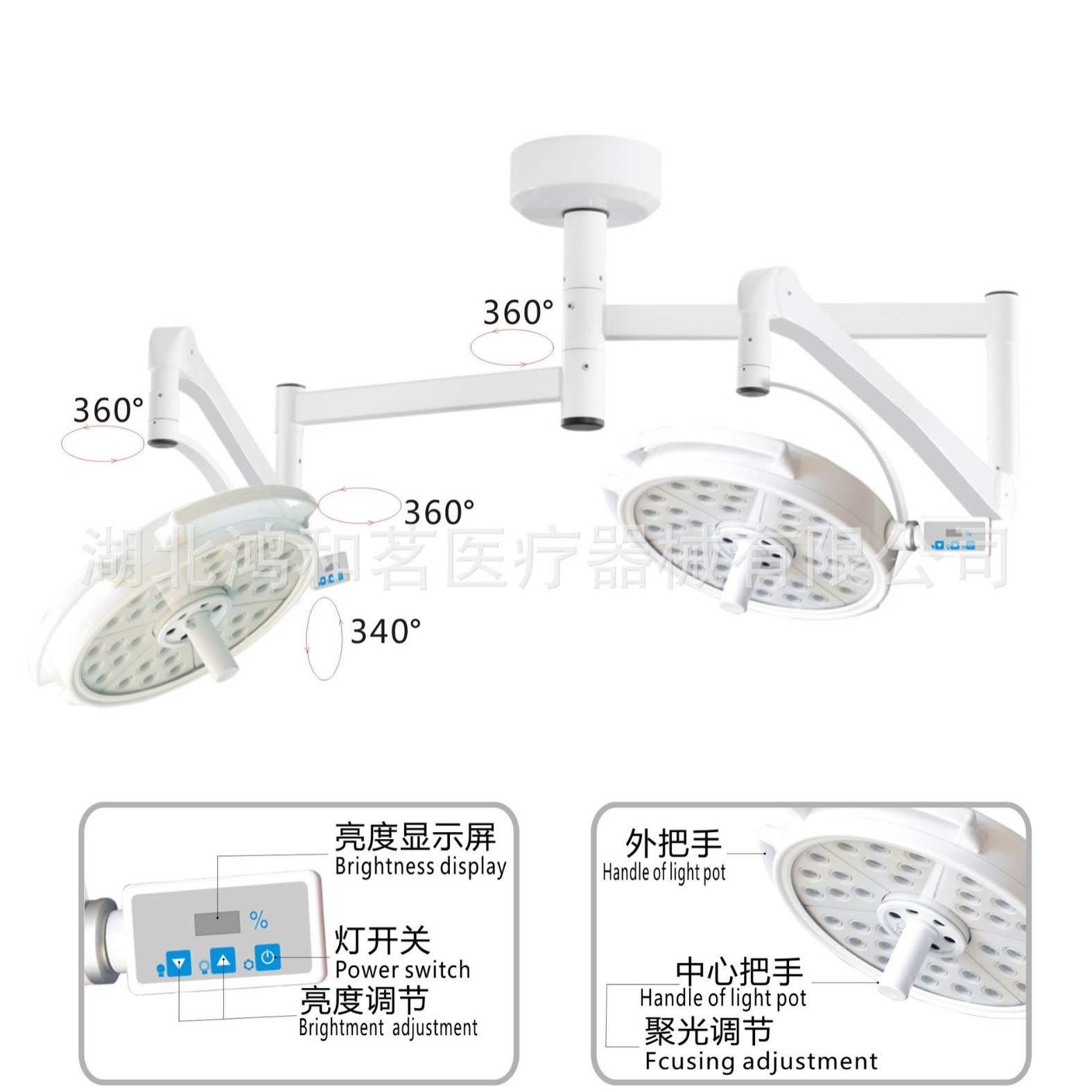 72-hole double-headed dental micro-orthopaedic plastic pet surgery lighting