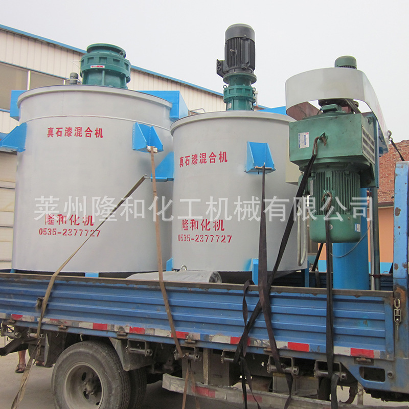 The manufacturer's spot supply of a real-earth-paint mixer with a heater drum mixer, with a full model.