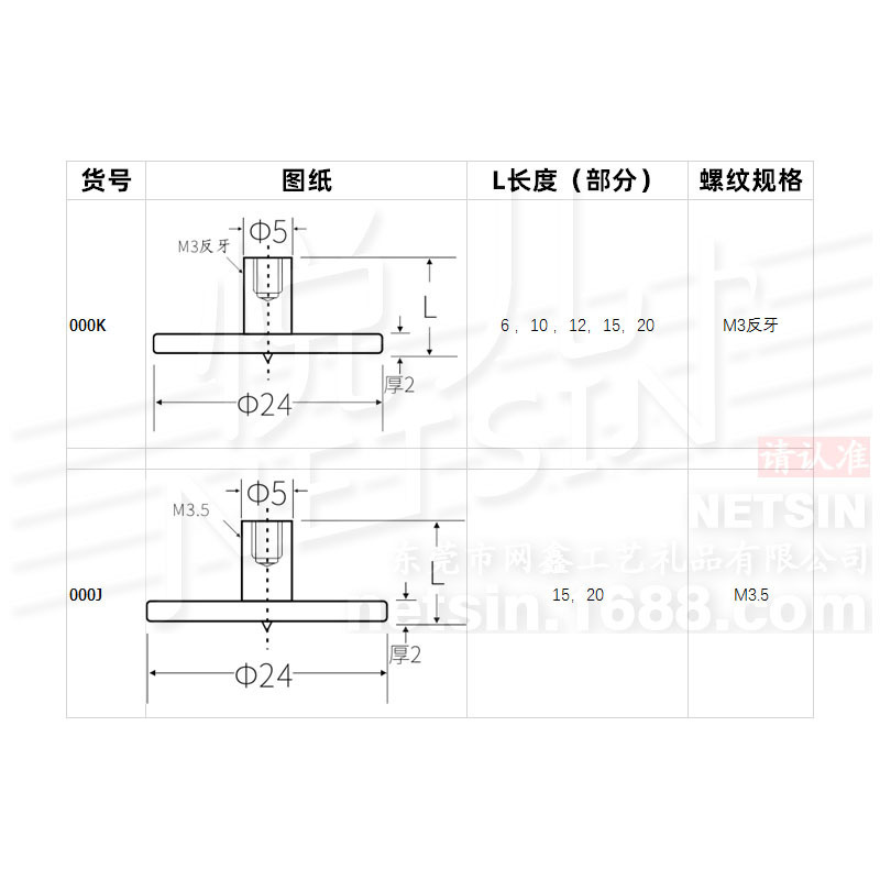 音乐盒八音盒旋转配件  香菇头 蘑菇头 旋转托盘 M3反牙左牙/M3.5