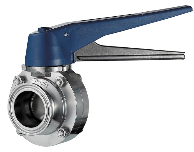 NUOMENGN 304 Rusty steel fast-loading butterfly valves/sanitary card-sized butterfly valves/ stainless steel manual butterfly valves