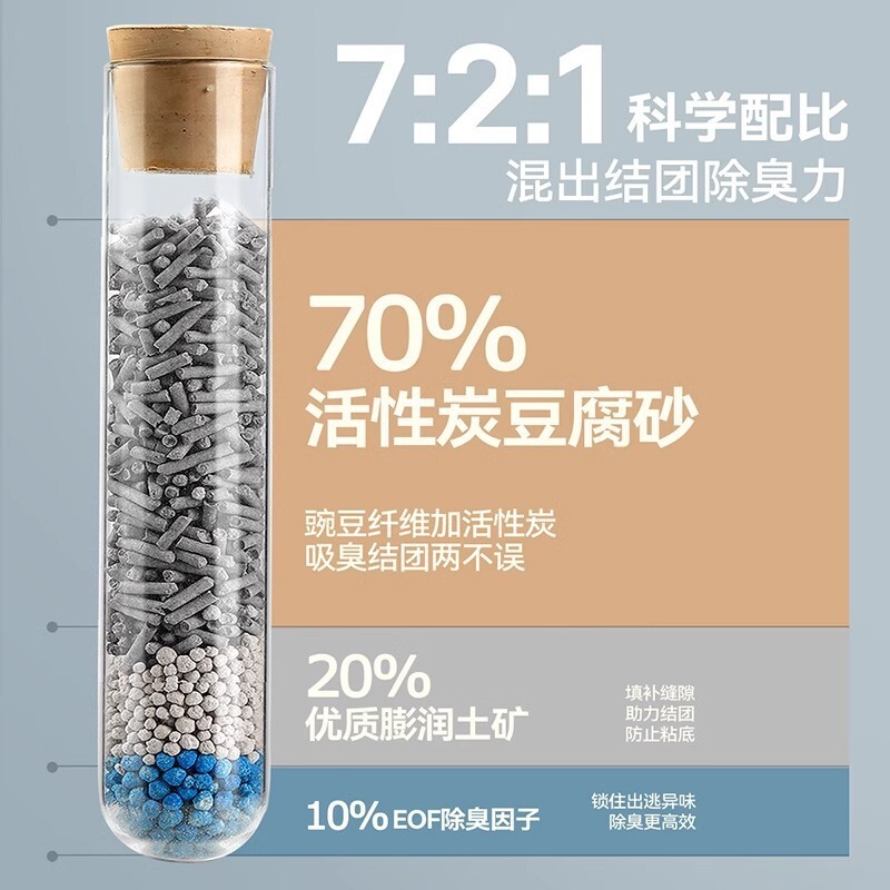 维利亚混合豆腐砂猫砂活性炭除臭低尘膨润土包邮貓砂大批量囤货装