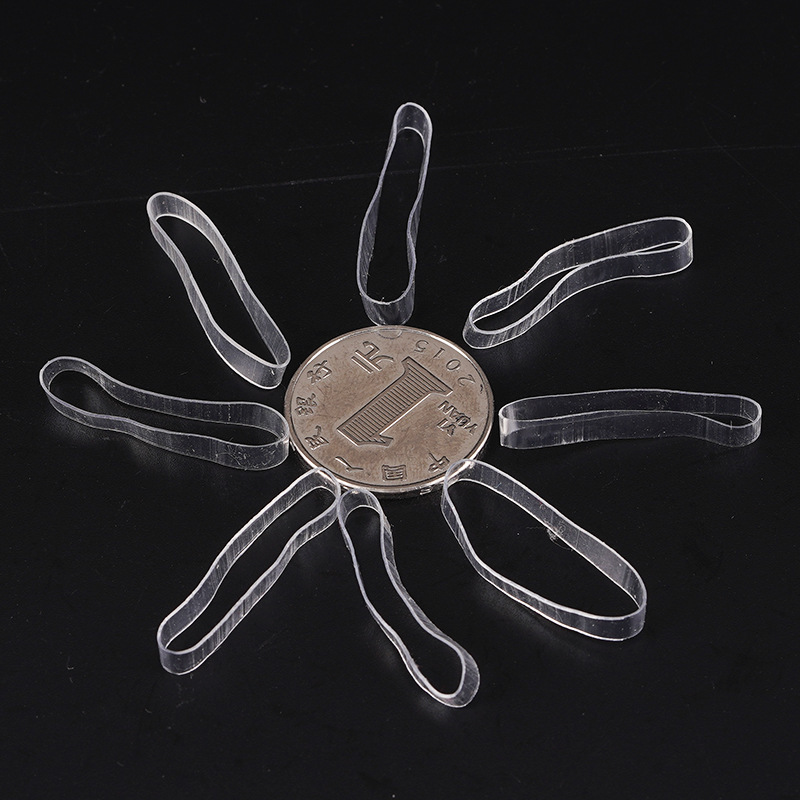 Wholesale electronics plant uses transparent rubber band rubber bands that fit all kinds of products.