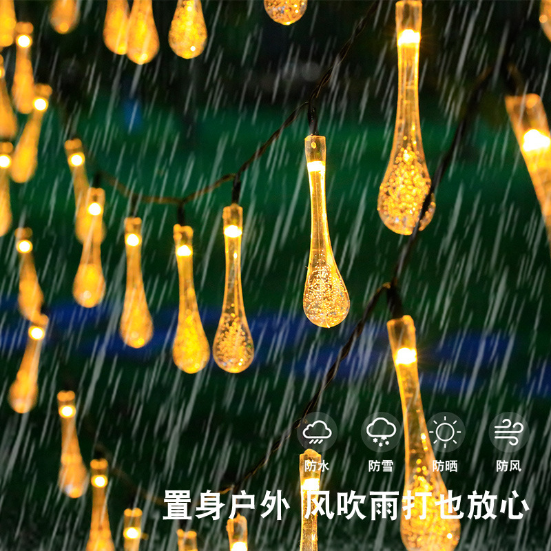 LED Solar water droplights, rain drops, water-proof garden garden decorations