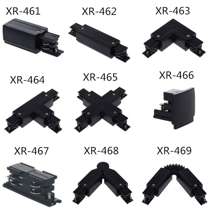 Three-way three-way circuit track connector.