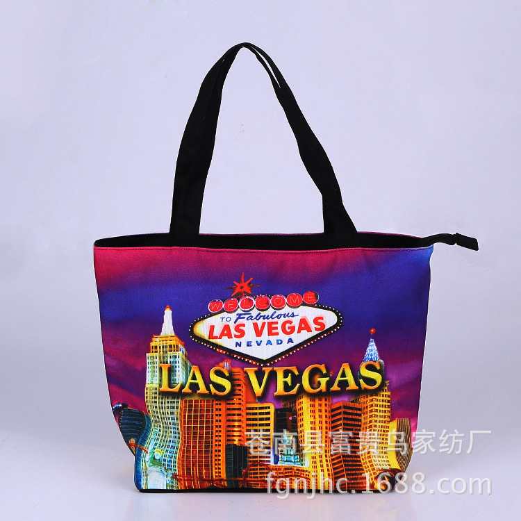 The factory's new money receives handbags, creative colour printing of handbag shopping bags, cotton bags.