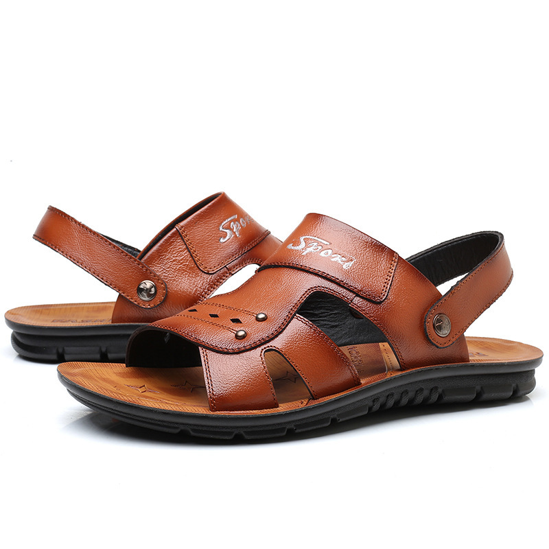 Summer New Shoemen Recreational Shoe Creative Flowing Shoes Korean Beach Shoes Large-sized Male Shoes