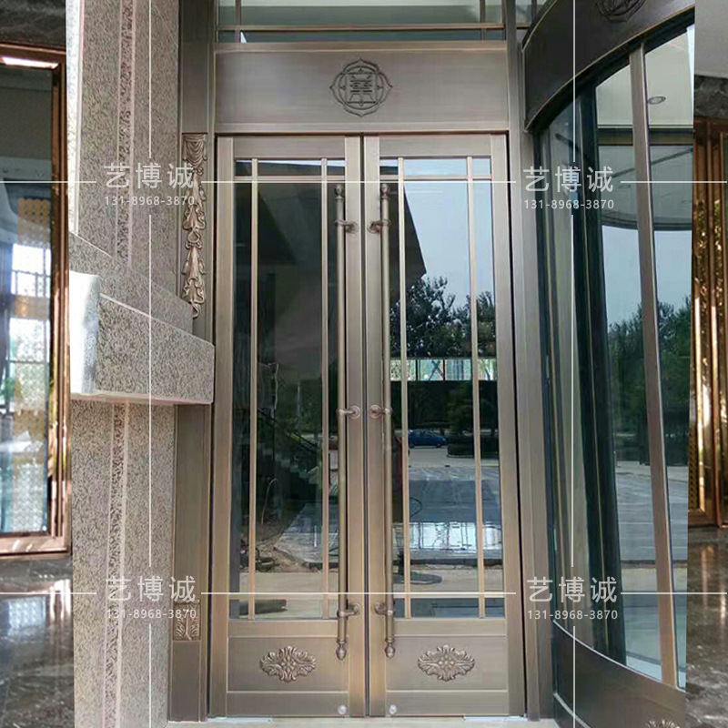 Customizing the hotel block doors, engineering metal non-college factory, roses, stainless steel.