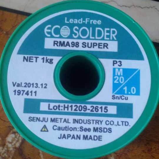 日本千住无铅含银焊锡丝/焊锡线ECO SOLDER RMA98 SUPER P3 M20