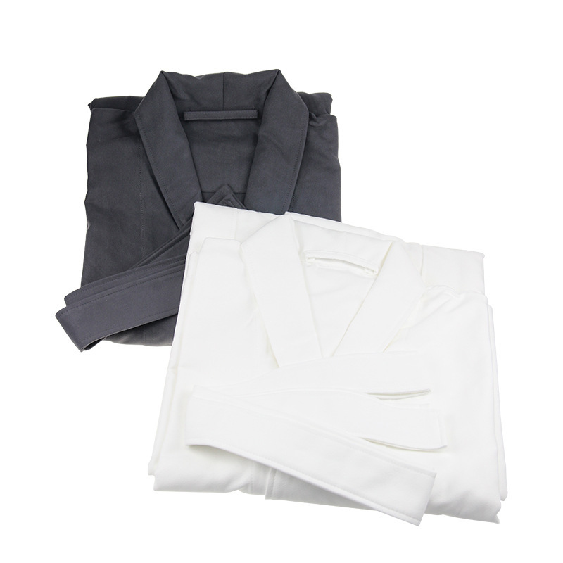 Five-star hotel full-time cotton man waffle bathrobe, fall winter waffle robe, sweating sauna bathrobe.