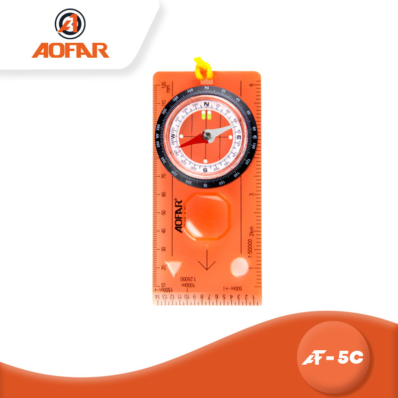 AOFAR (Oopause) AF-5C Transparency Board compass Multifunctional Map Ruler