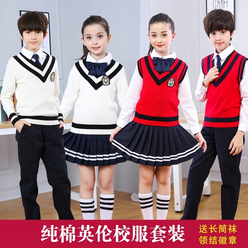 Kindergarten uniform for children ' s college, English-style school uniform for pupils and students