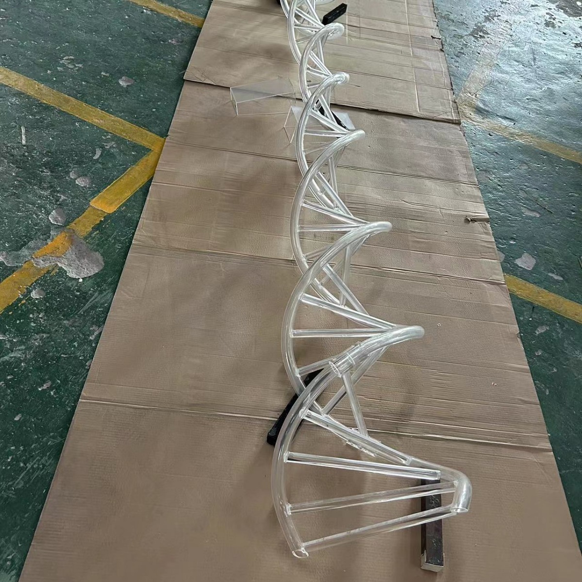 透明亞克力管藝術裝置  基因鏈模型展覽展示 有機玻璃