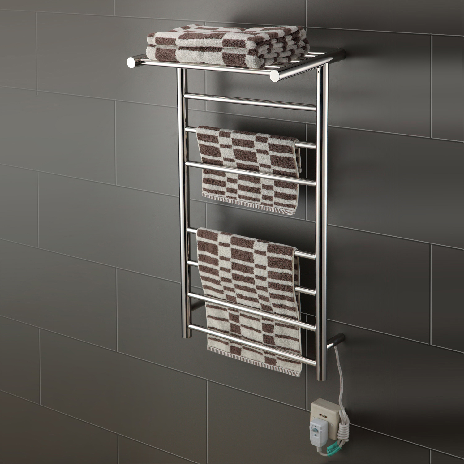 ONDA. Giá treo khăn điện thông minh WARMER bằng thép không gỉ dùng cho phòng tắm, máy sấy khăn