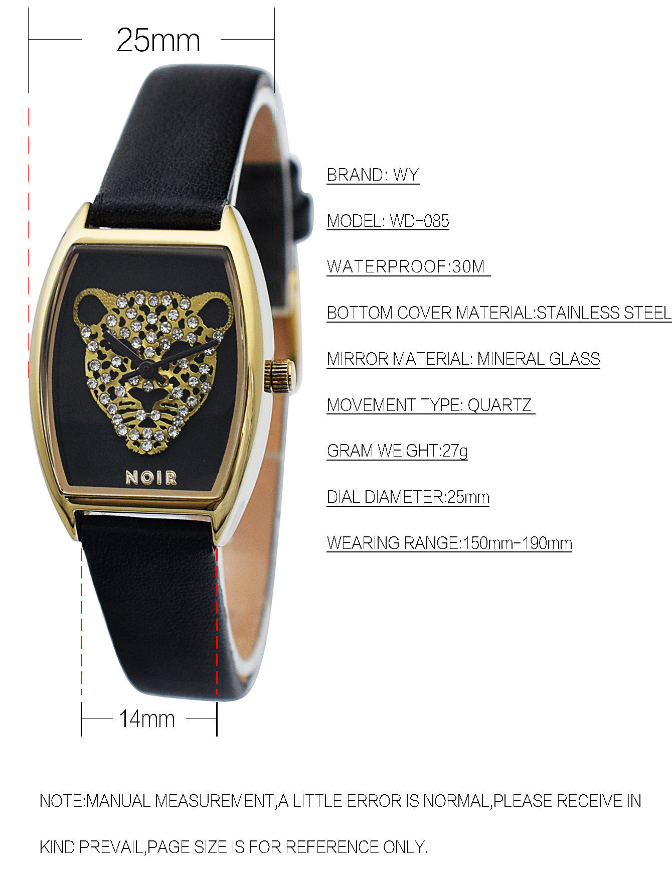 The source factory crosses the border and provides a high-end, light luxurious watch for the lady with a watch.