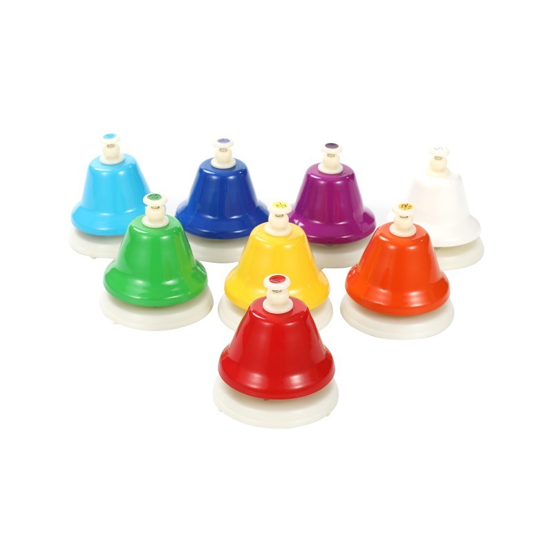 Orf's 8-point-point-bell kindergarten baby children banging on instruments of music teaching instruments.