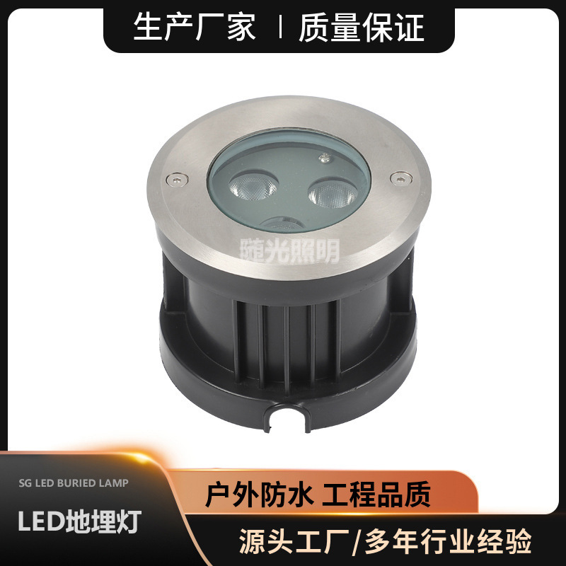 LED placed an outdoor waterproof lamp 3W5W6W9W12W embedding a circle-shaped lamp in the square