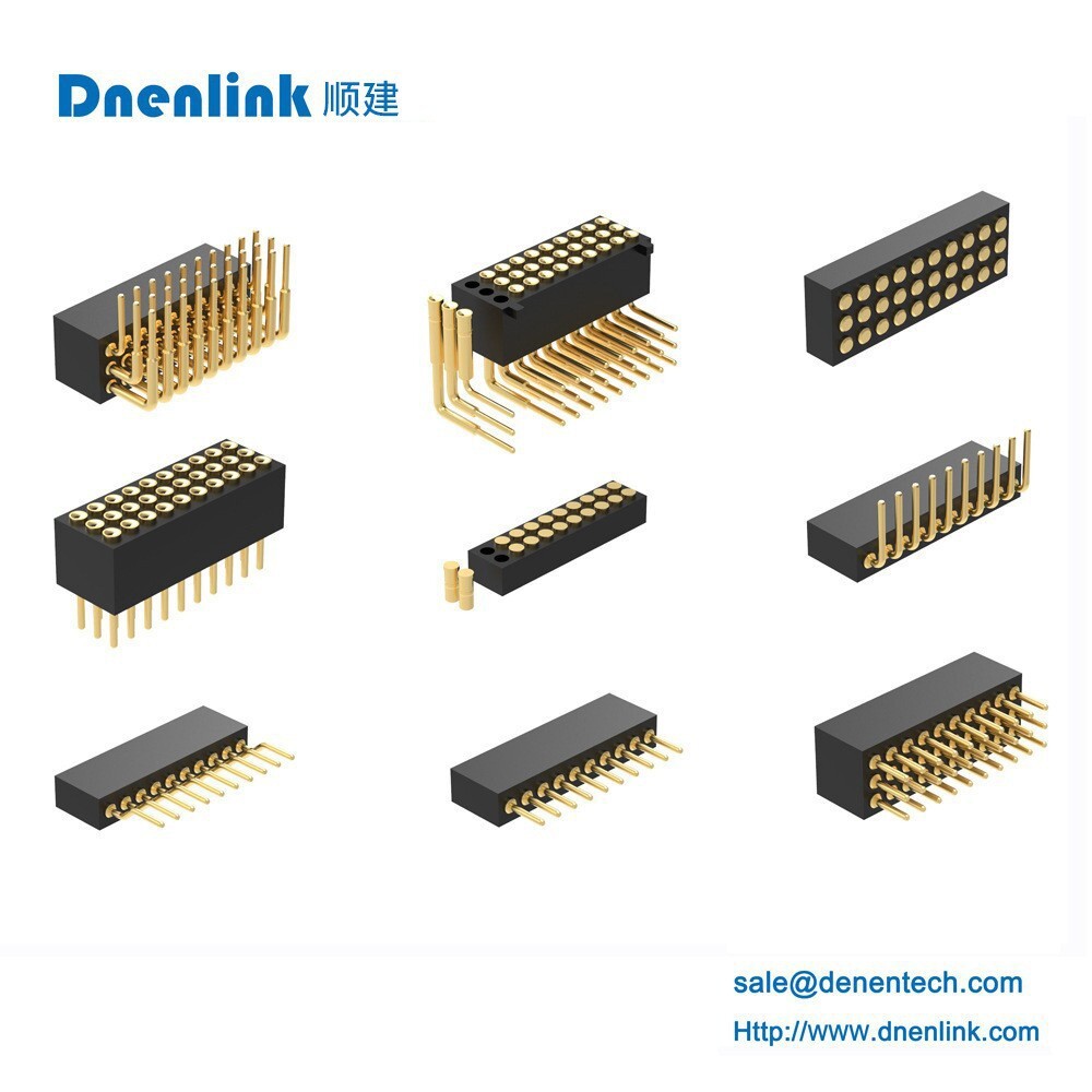 2.0mm manufacturer pogo pin spring H2.5, row 3 180° SMT connector surface pin