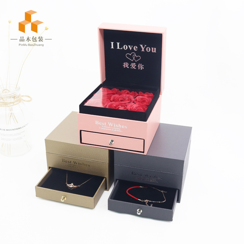 The factory's spot, the soap and rose box, the necklace box, the gel box, the festivities.