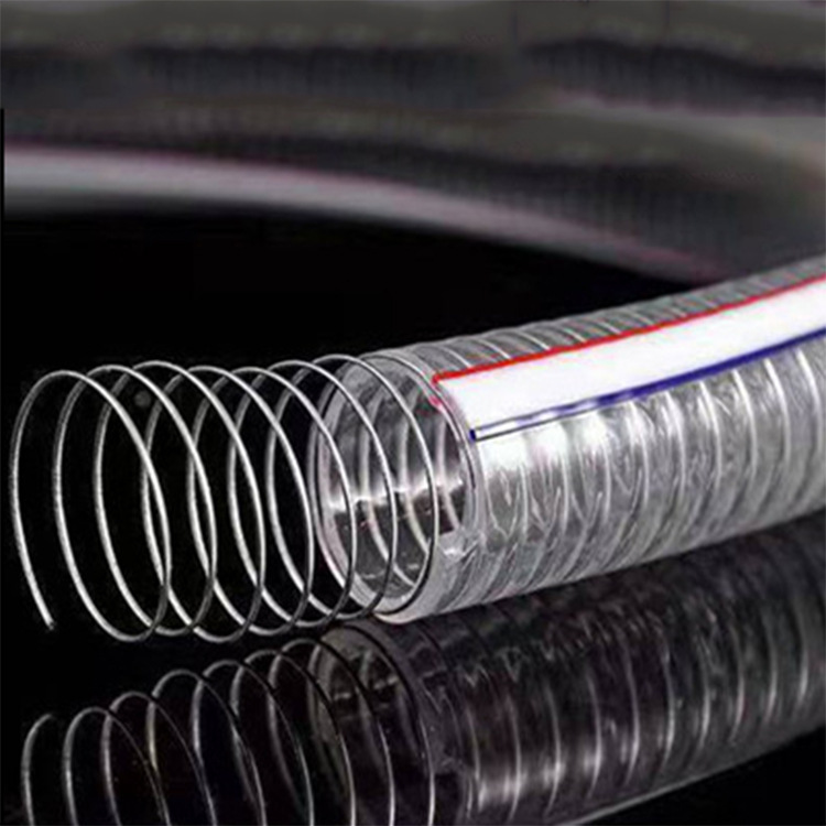 The plant sells the pvc translucent wire hoses for grinding steel pipes.