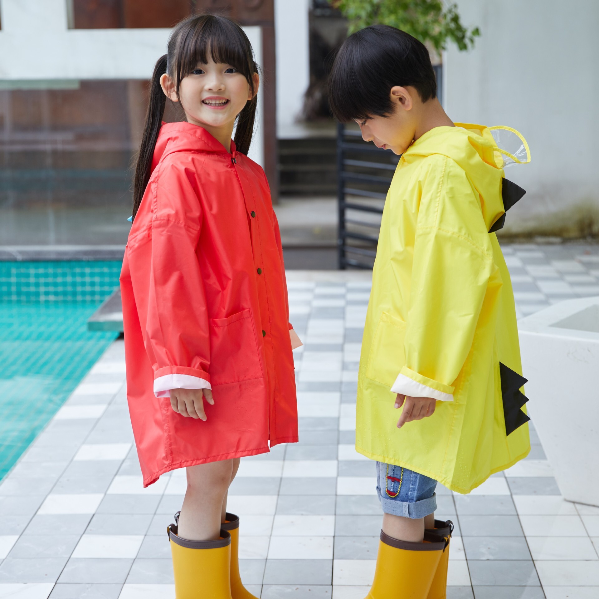 小恐龙儿童雨衣卡通雨鞋连体可加logo批发小学生女童婴儿男幼儿园