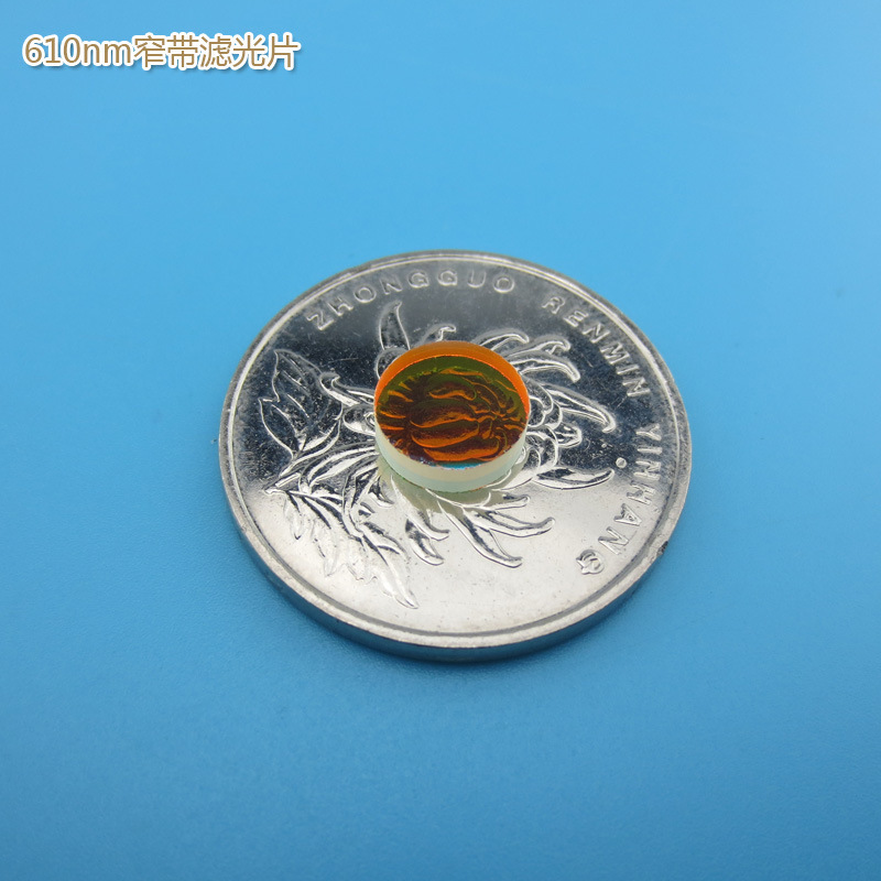 610 nm narrow-band filtration peaks above 90% for imported red-film glass lenses