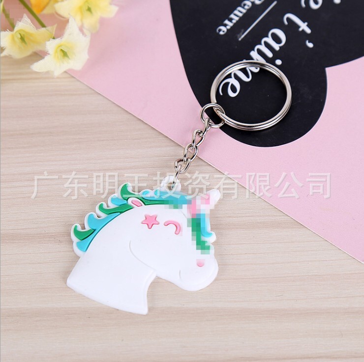 Nút chìa khóa của kỳ lân mềm, nút khóa hoạt hình sáng tạo phổ biến, cửa hàng bán hàng hiện nay.
