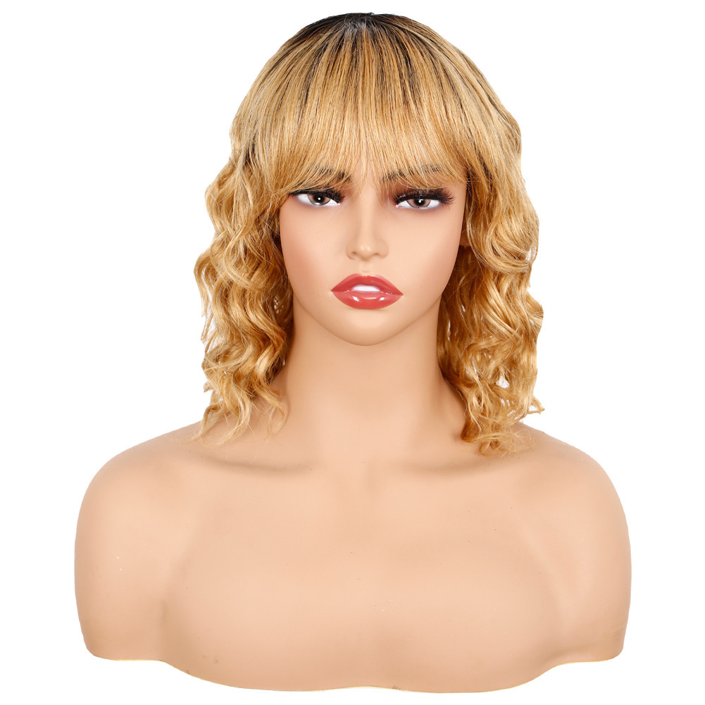 Shape hair cape wavehead waveheads Gradiving short curly hair cap