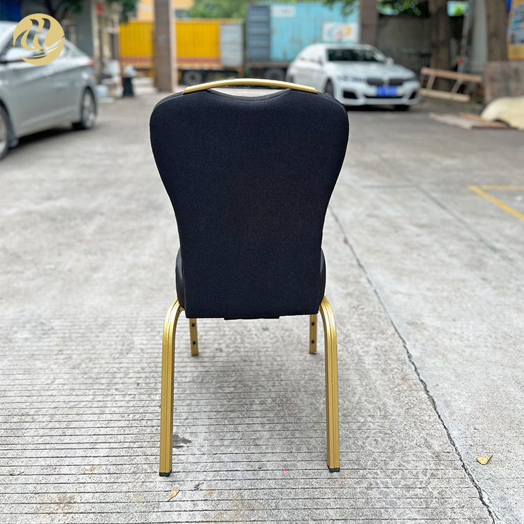 Fuoshan factory furniture distribution, hotel restaurant aluminum alloy party chair, wedding hall VIP dining chair.