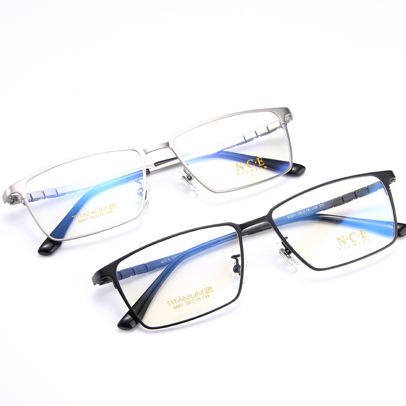 Men's titanium organ leg pure titanium glasses frame Shenzhen's super-light business glasses frame full of elastic legs