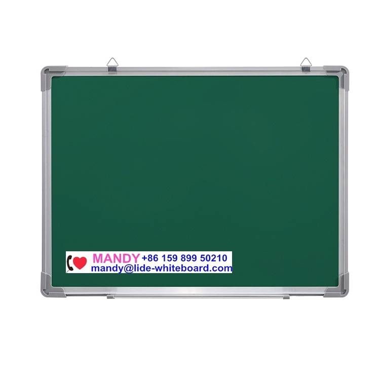 Two-sided blackboard-mounted wholesalers use the magnetic green board for conference message boards.