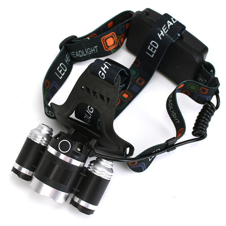 3led headlamps, high-power lithium batteries charging powerful headlights, led household light headlights, flashlights.