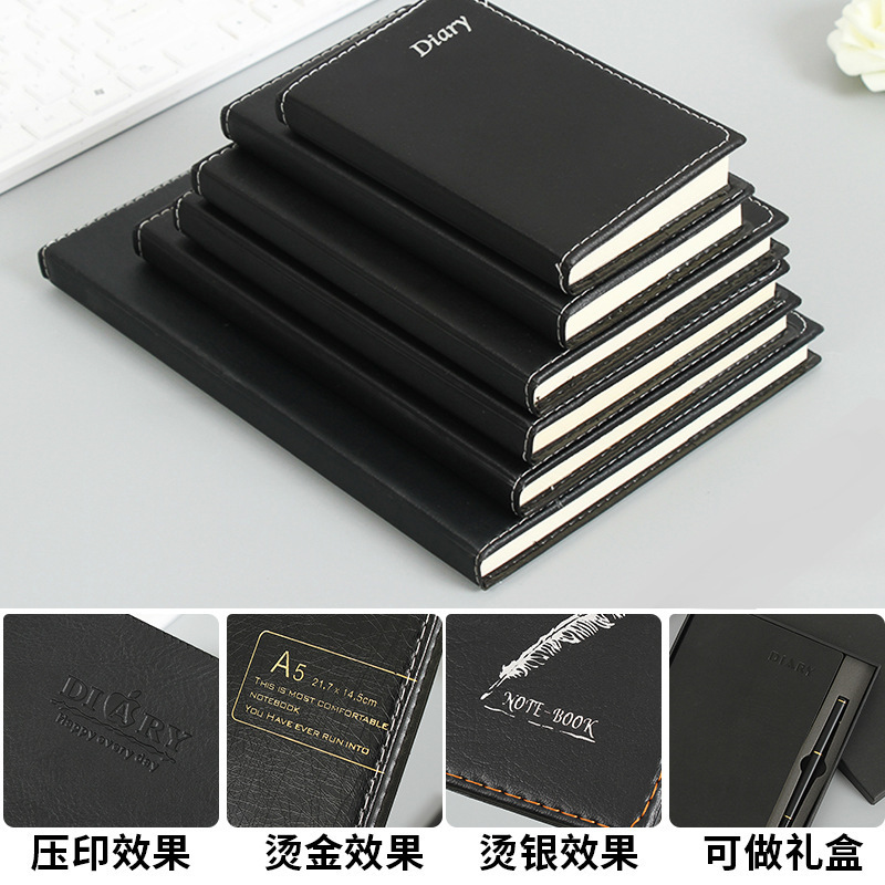 Blank business work book with paper notebooksa4 with thick meeting record books with thick pockets