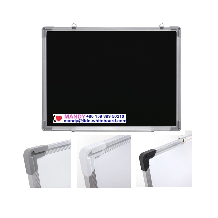 Two-sided blackboard-mounted wholesalers use the magnetic green board for conference message boards.