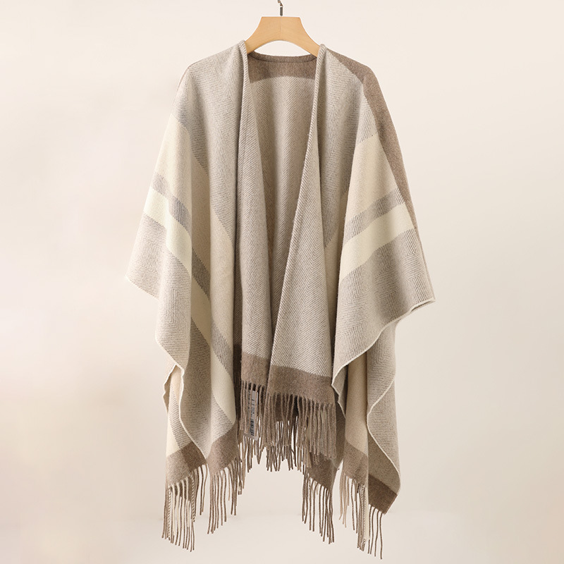 A new wool cape with a warmer colored cape.