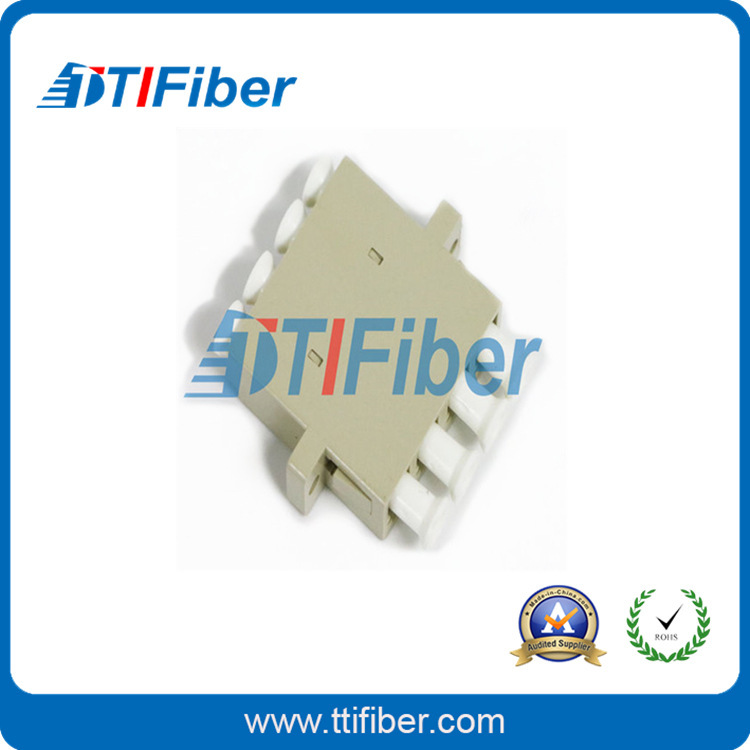 厂家直销 LC-LC多模四联适配器 光纤法兰盘 LC光纤藕合器 可按需