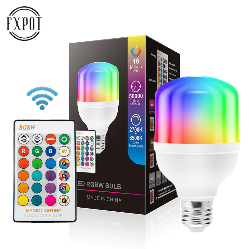 Cross-border thermal sale of LED smart-changed remote-controlled ball bulbs with memories of eds seven colour rgb ball colour bulbs