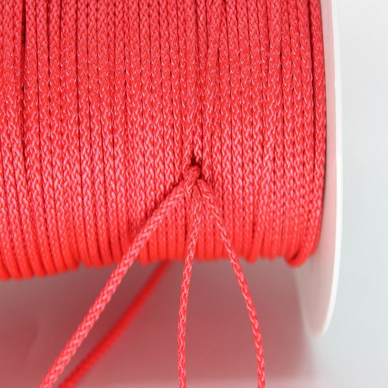 2.5MM Red ultra-high-molecular polyethylene ropes resistant to corrosive and UV-resistant horse-weave ropes