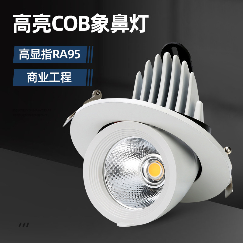 LED luminous light COB, spin a 360-degree light, embedding smallpox.