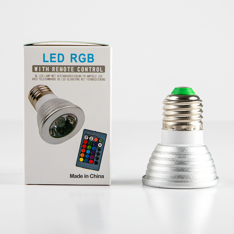 LED Light E277 remote ragb light, high power 3W chip screw smart remote light
