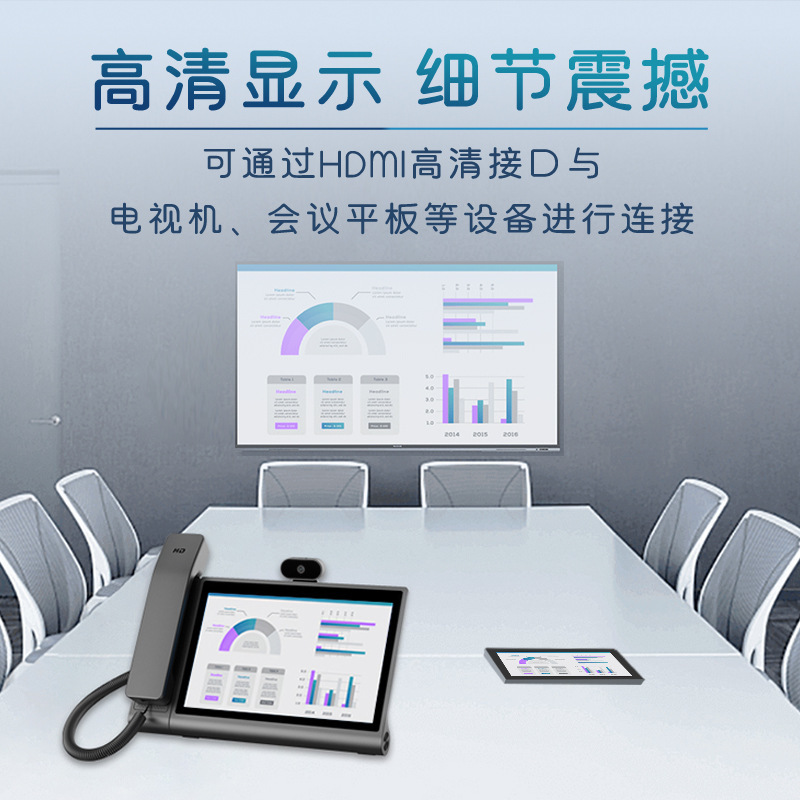 Customization of the 12 touch screen viewing telephone for Carl SIP multimedia conference terminal (MIM)