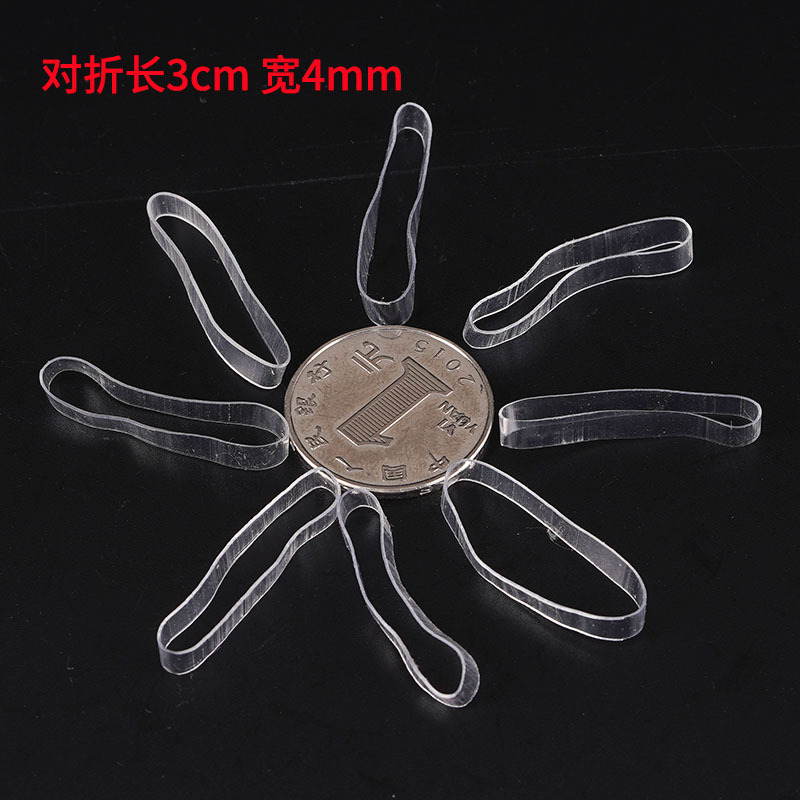 Wholesale electronics plant uses transparent rubber band rubber bands that fit all kinds of products.