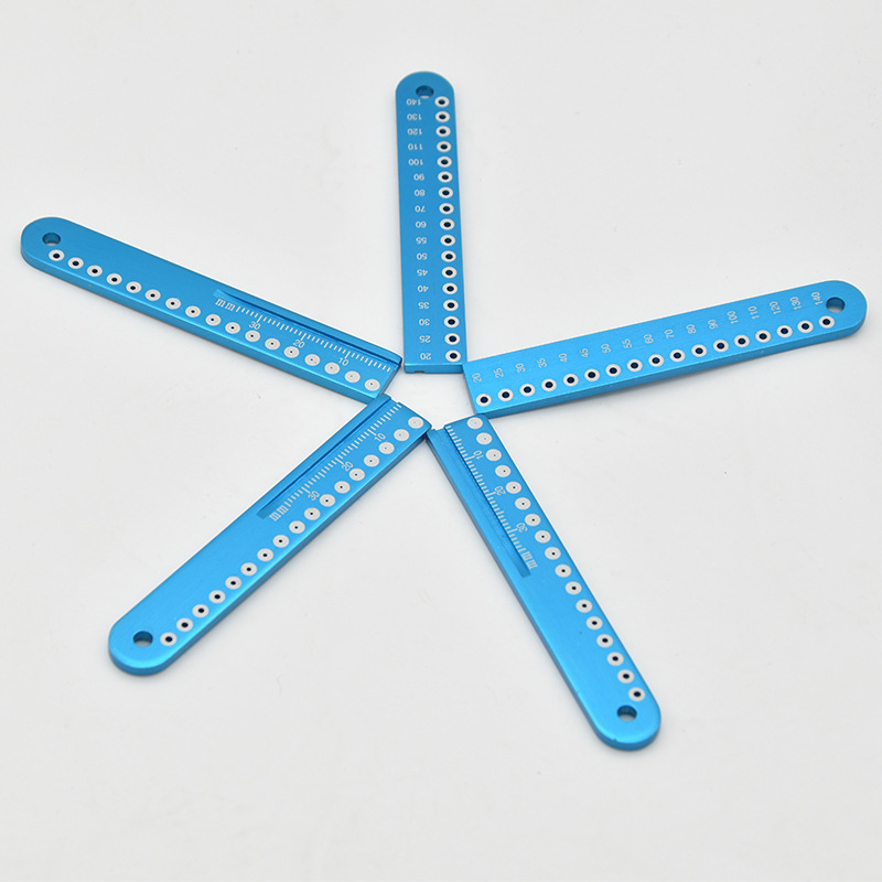 Aluminium alloy tube scale, dental scale, straight foot for oral restoration, stainless steel.