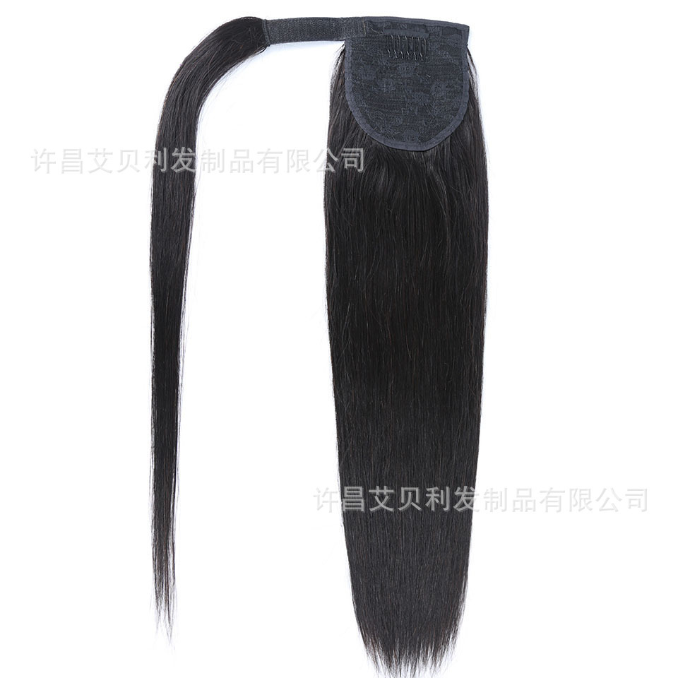 魔術貼馬尾 straight ponytail human hair clip magic ponytail