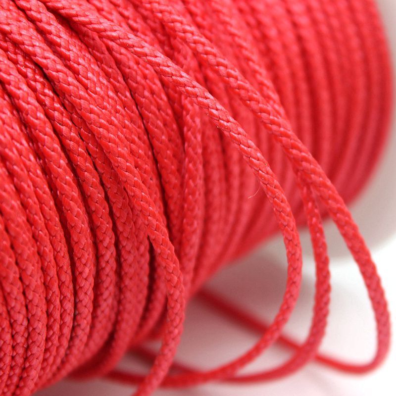 2.5MM Red ultra-high-molecular polyethylene ropes resistant to corrosive and UV-resistant horse-weave ropes